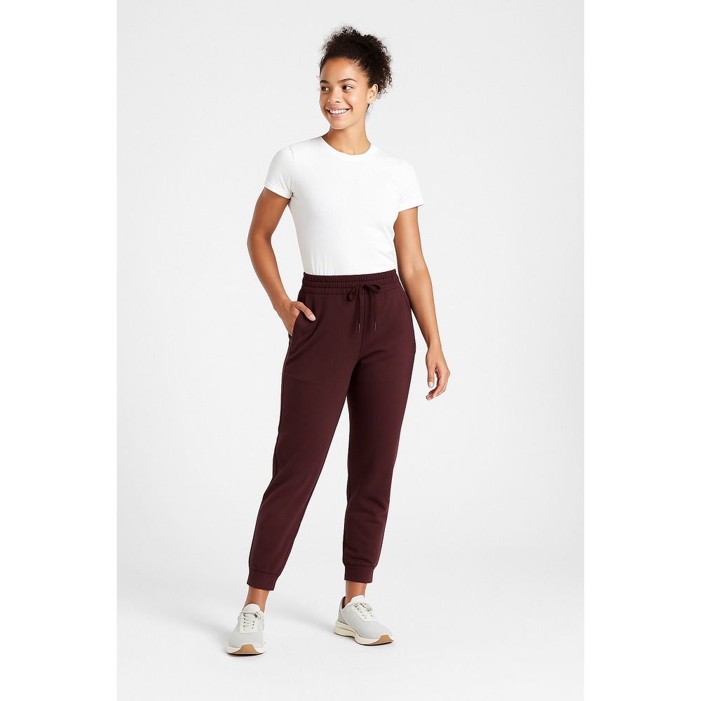 Athleta Joggers Pants Womens M Bounce Back Burgundy Travel Active Everyday
